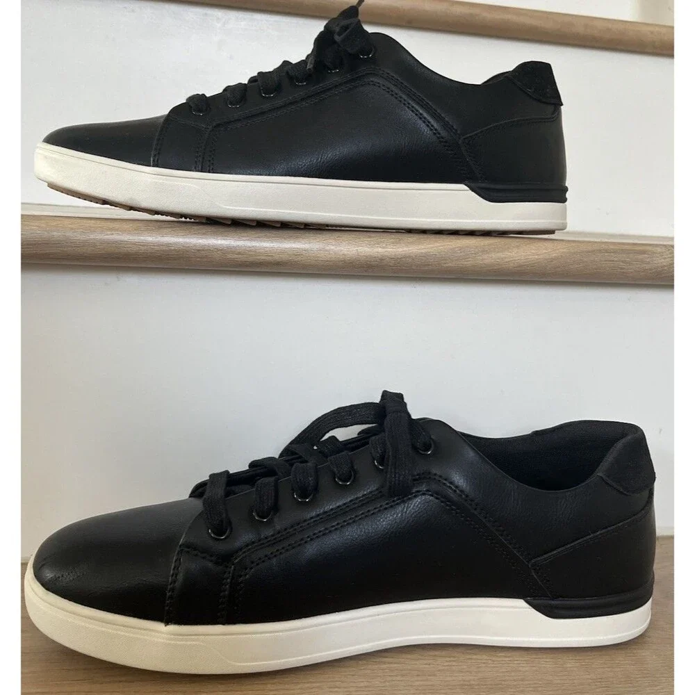 Bruno Marc Mens Casual Dress Sneakers Skate Shoes Sz 11 Black Quiet Luxury